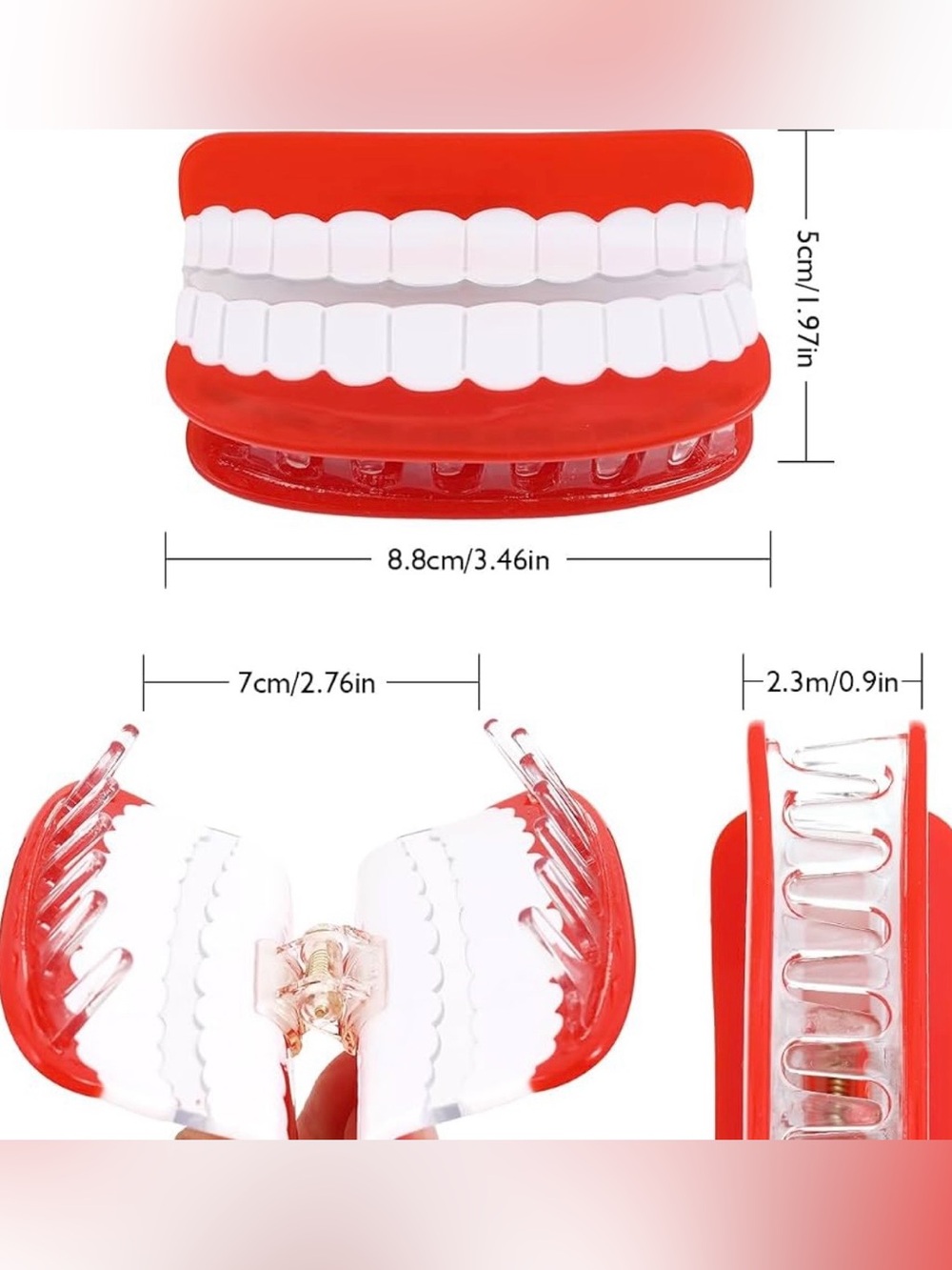 7/$70 Dental Model Tooth Acetate Hair Claw Clip Oral Doctor Hair Clip Large  🔖